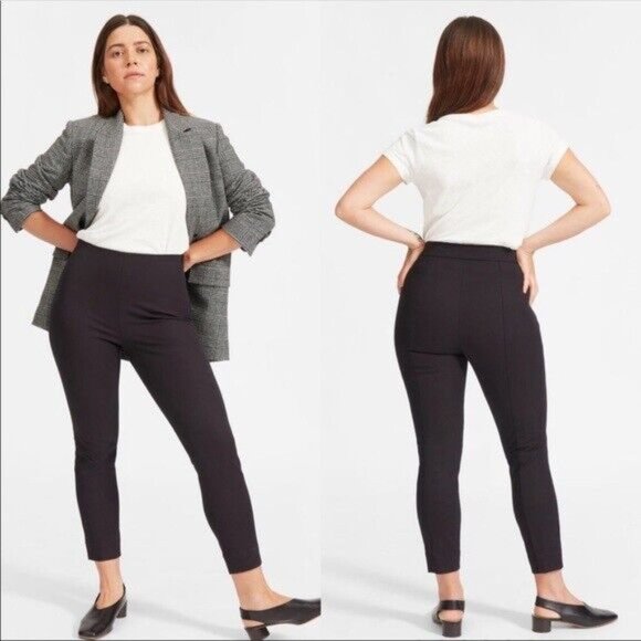 Everlane Pants - Everlane Work Pant Zip Closure Stretch Cotton High Rise Flat Front Women 10 NWT